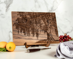 Celebrate your ninth anniversary in style with this gorgeous willow tree cutting board! Crafted from premium-grade willow wood, this board is as durable as it is beautiful and will add a one-of-a-kind rustic charm to your kitchen. Make this milestone anniversary a memorable one with a lasting keepsake that will stay the test of time.