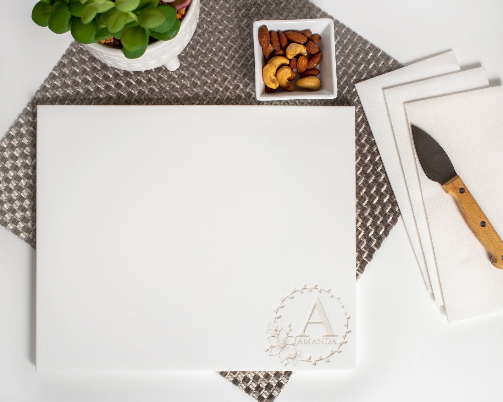 The Perfect Gift: Personalized White Corian Cutting Boards with Antimicrobial Protection