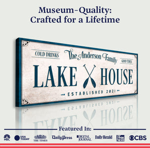 Personalized Lake House Sign IV