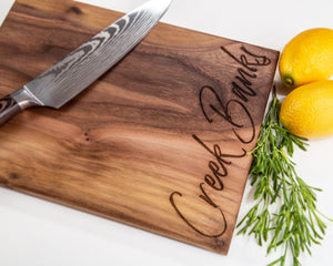 Make a special gift with the Vegan Life custom cutting board; constructed from premium walnut, mahogany or maple, its dependable design and attractive finish make it a perfect present for birthdays, weddings, anniversaries, or housewarmings. Personalize it for a lasting keepsake they'll treasure.