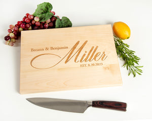 Copy of Couples Personalized Wedding Gift Cutting Board | Beautiful Anniversary or Housewarming Gift.