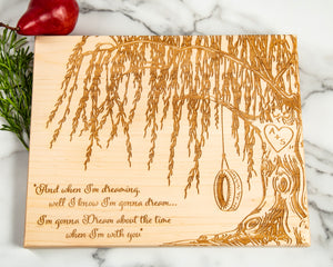 Personalized Cutting Board, 9th Anniversary Gifts for Her, Willow Tree, Personalized Gifts, Gifts for Him, Housewarming Gift, Wedding Gift, https://www.amazon.com/gp/product/B09D5WF1T7