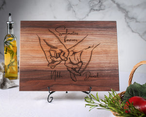 Tabla de cortar personalizada del quinto aniversario, regalo de madera del quinto aniversario, regalo para ella, regalo para él, regalo para parejas,