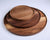 Round Walnut Minimalist Tray, Serving Tray, Catchall Tray, Peruvian Walnut Hardwood Trays, Stackable, Slim, Modern Valet Catch All