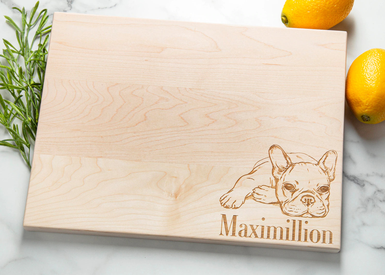 This personalized French bulldog Cutting Board makes a perfect gift for any dog lover! Crafted from beautiful walnut, mahogany or maple and engraved with a special French Bulldog design, this cutting board is the perfect gift for any household. this cutting board is both stylish and practical—perfect for holidays, birthdays, and housewarming gifts for both him and her.
