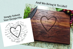 CUSTOM DESIGN REQUEST Cutting Board (Design Fee Included in this Price) / Personalized Gift / Custom wedding gift / Bring Your Image To Life