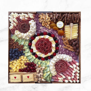 Large Square Lazy Susan Charcuterie Board