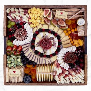 Large Square Lazy Susan Charcuterie Board