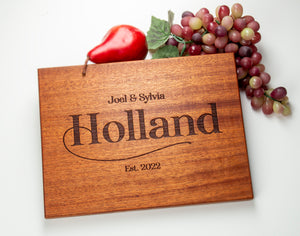 Personalized Cutting Board, Personalized Monogram Gift, Wedding Gift, Anniversary Gifts for Her, Gifts for Him, Housewarming Gift